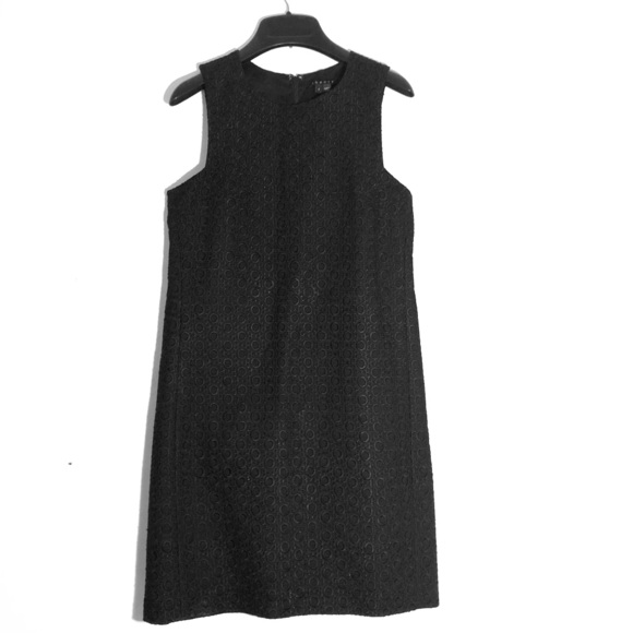 Theory Eyelet Black Shift Dress - Picture 1 of 4